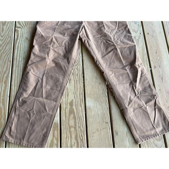 Carhartt Men's Dungaree Fit Canvas Pants. Tan. Work Pants. Size 38/32 - Picture 3 of 5